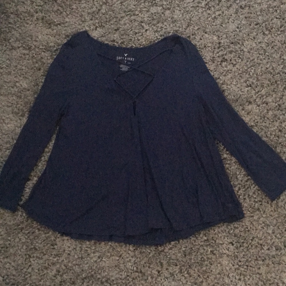 AE soft and sexy crisscross top